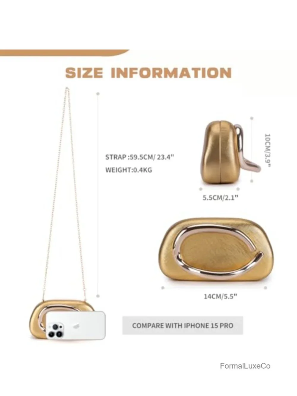 Evening Clutch Purses Women PU Handbags Metal Decoration Shoulder Crossbody Bag